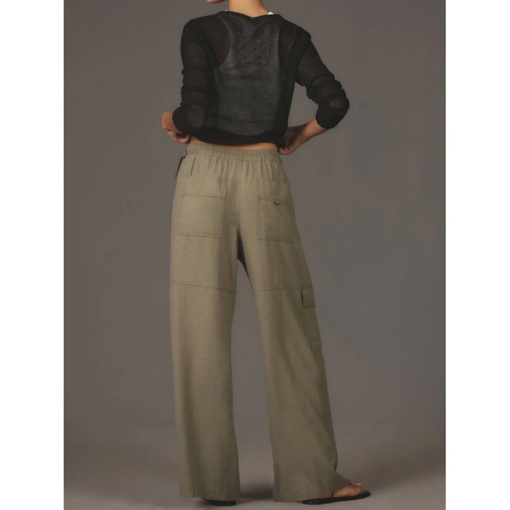 Pilcro by Anthropologie Relaxed Linen Beach Cargo Pants - Picture 2 of 10
